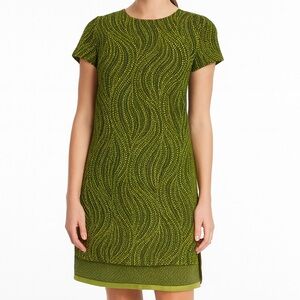 Señorita Lemoniez Women’s Green Beaded Short Sleeve Dress Size 8